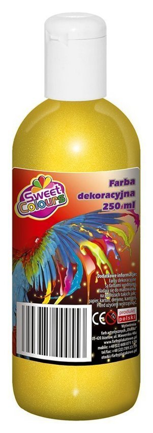 Farba Plakatowa 250ml Brokatowa Złota Sweet Colours / Otocki