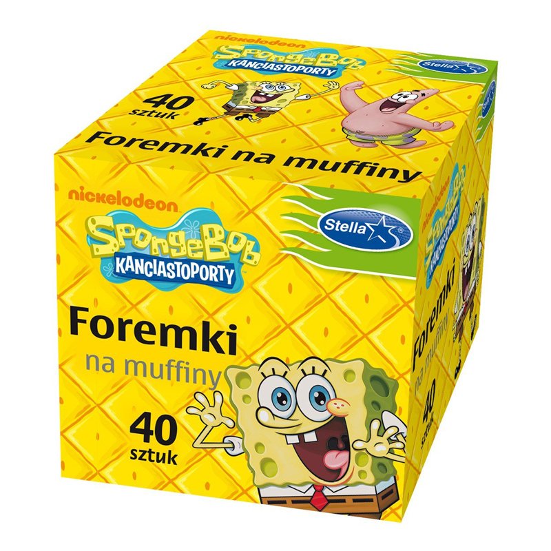Foremki Na Muffiny A'40 box Spongebob Kanciastoporty /Stella