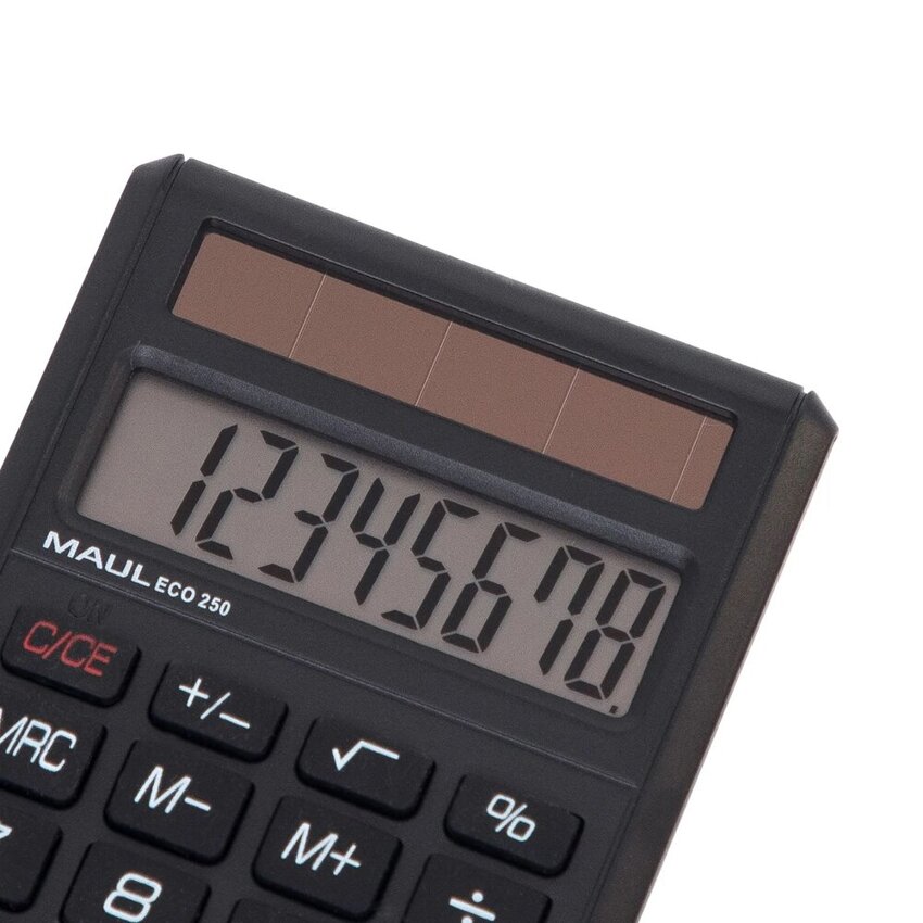 Kalkulator Kieszonkowy Eco 250, 8-Pozycyjny, Czarny Maul