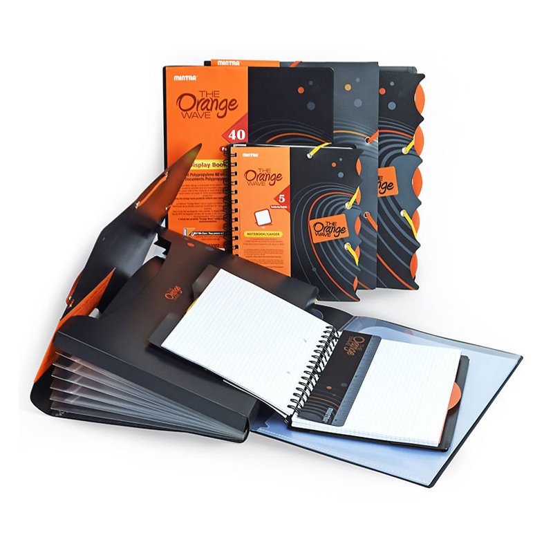 Kołonotatnik Orange Double Wire A4+ Kratka 3x40 Kartek /Mintra 98288