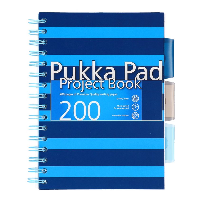 Kołozeszyt A5 200K Kr Project Book Navy Niebieski /Pukka Pad  8407-NVY