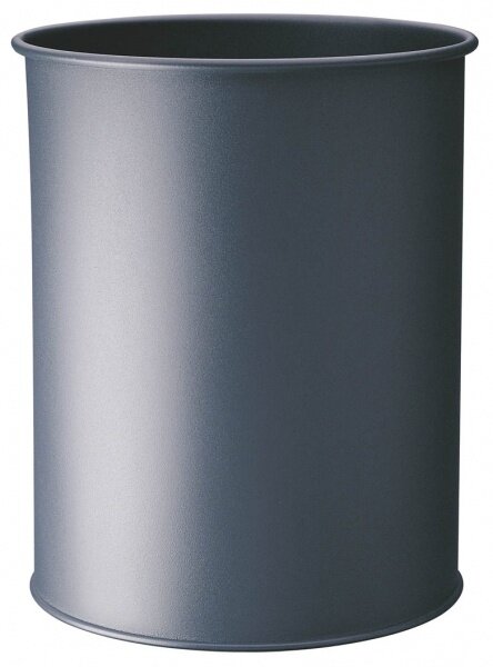 Kosz Na Śmieci 15 Litrowy Metalowy Klasyczny Okrągły Antracytowy /Durable 330158