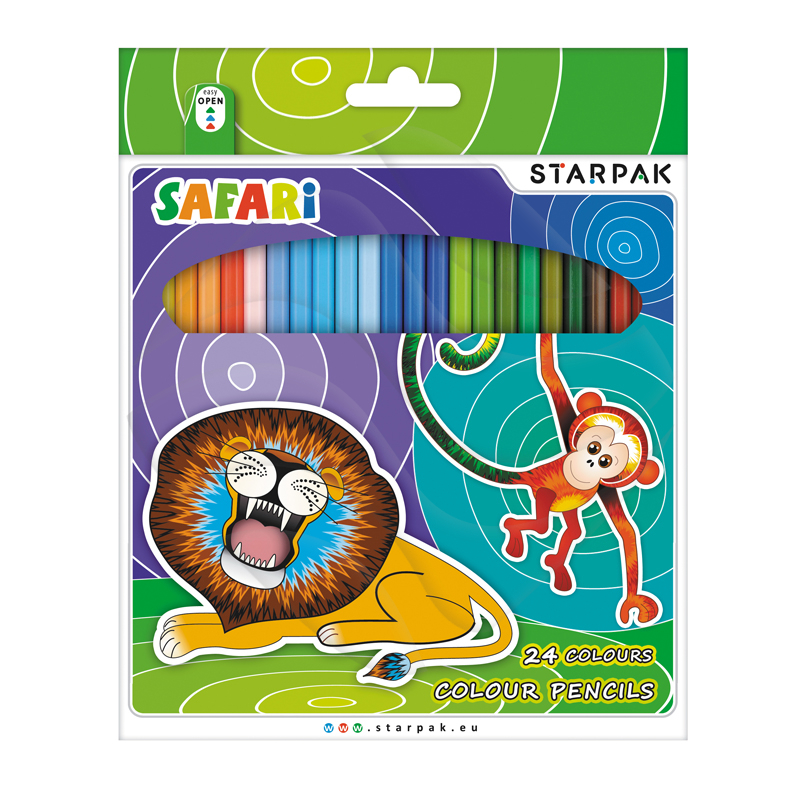 Kredki Ołówkowe 24 kol. [354269] Safari /Starpak