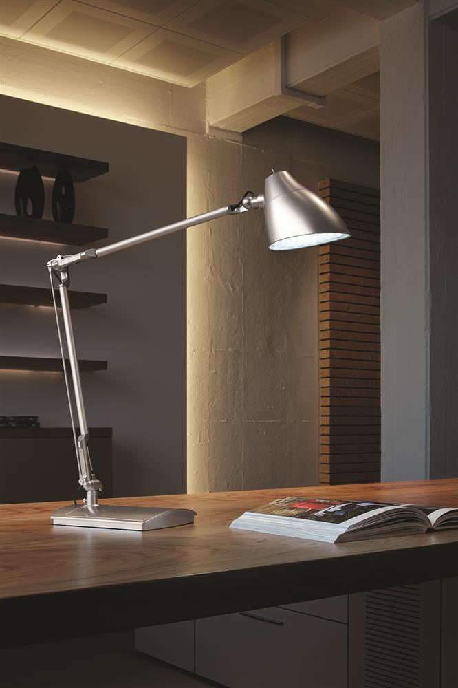 Lampka LED na biurko MAULeclipse 7W srebrna
