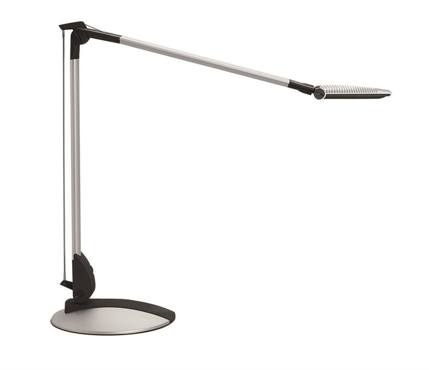 Lampka LED na biurko MAULoptimus 10W ze ściemniaczem srebrna
