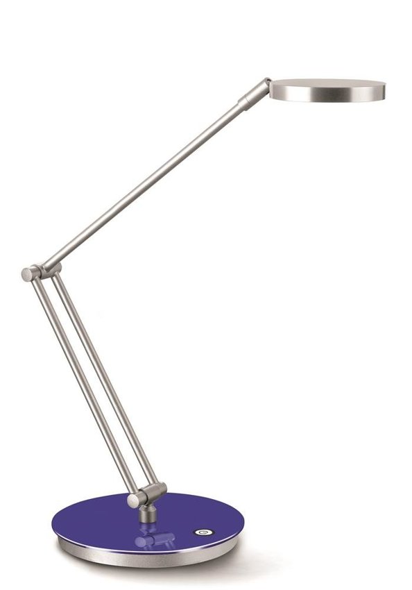 Lampka na biurko CEP CLED-400 75W ze ściemniaczem srebrno-niebieska