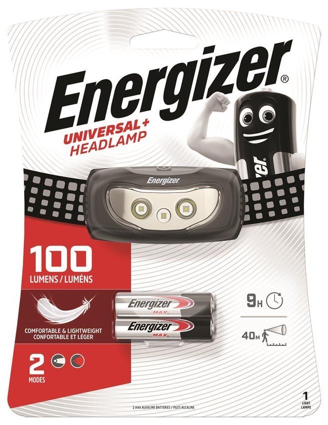 Latarka czołowa ENERGIZER Headlight Universal 3 Led + 3szt. baterii AAA, czarna