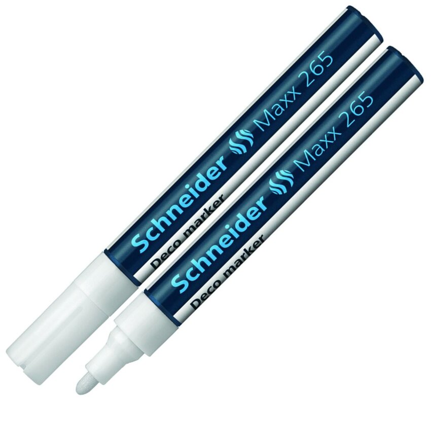 Marker Kredowy Schneider Maxx 265 Deco Okrągły 2-3 mm Biały