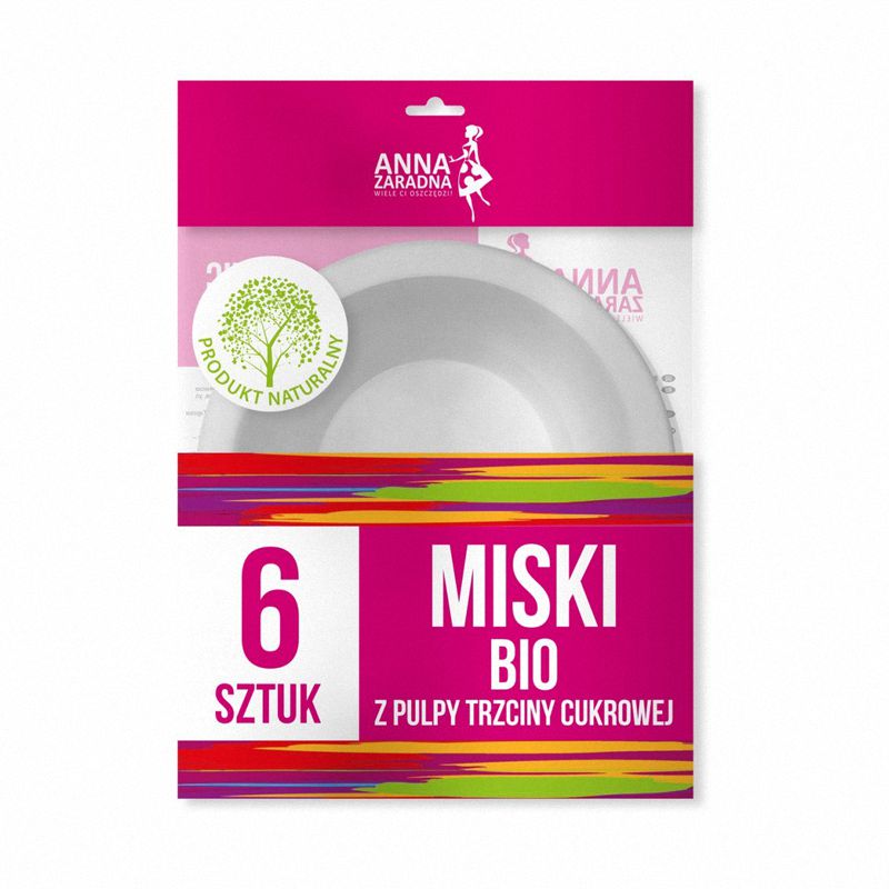 Miski BIO z Pulpy Trzciny Cukrowej 450ml 6szt. /Anna Zaradna