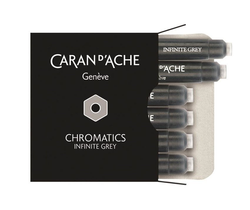 Naboje Caran D'Ache Chromatics Infinite Gray 6Szt. Szare