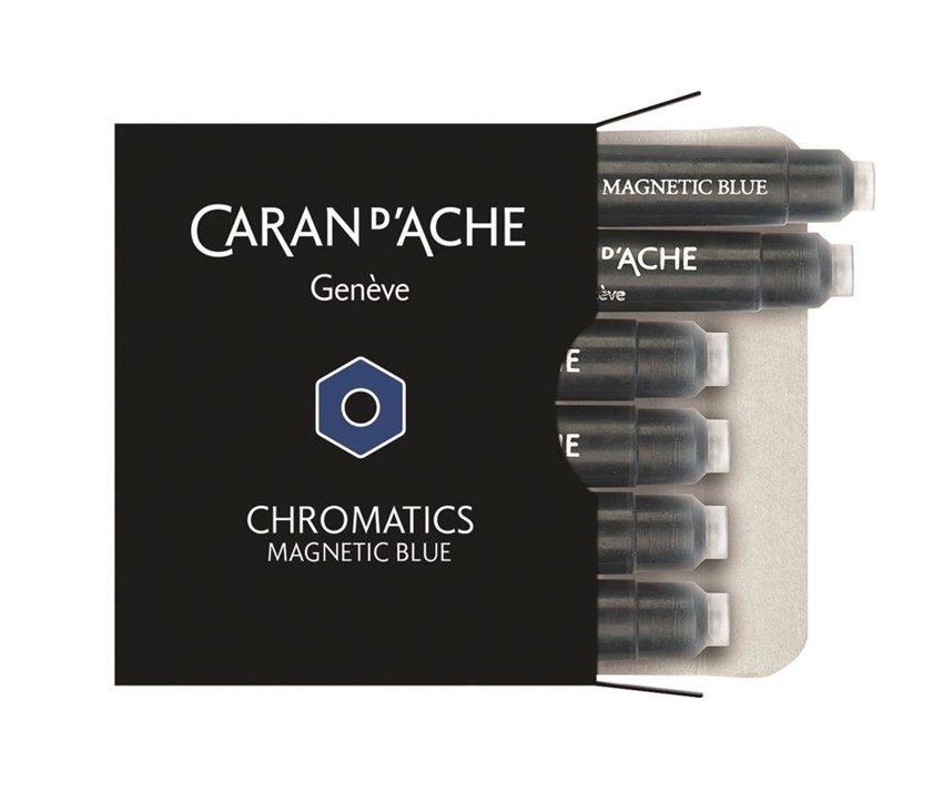 Naboje Caran D'Ache Chromatics Magnetic Blue 6Szt. Jasnoniebieskie