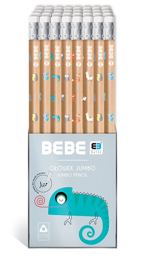 Ołówek z Gumką HB BB Jumbo /Interdruk