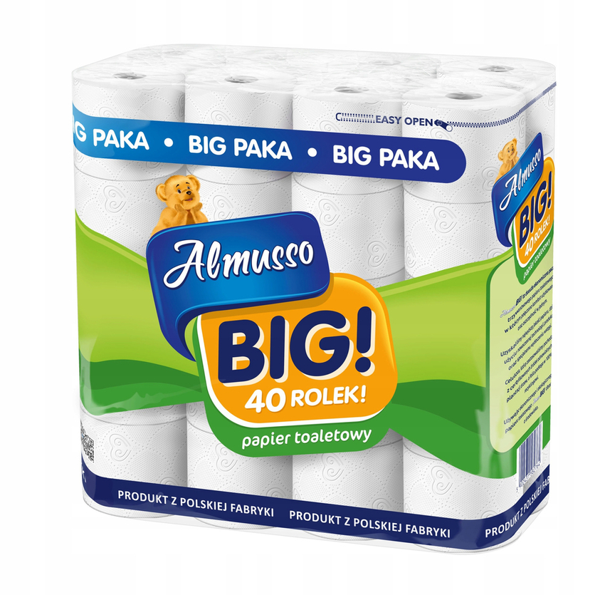 Papier Toaletowy A'40 Big Biały Almusso Paleta 50sztuk