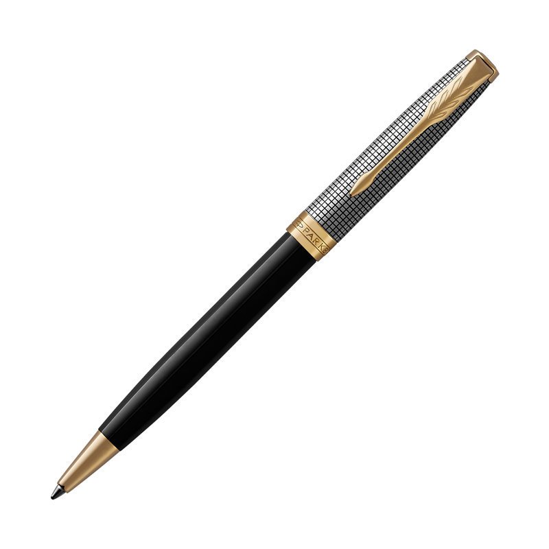 Parker Długopis Sonnet Premium Chiselled Srebrno-Czarne GT BP [1931540]