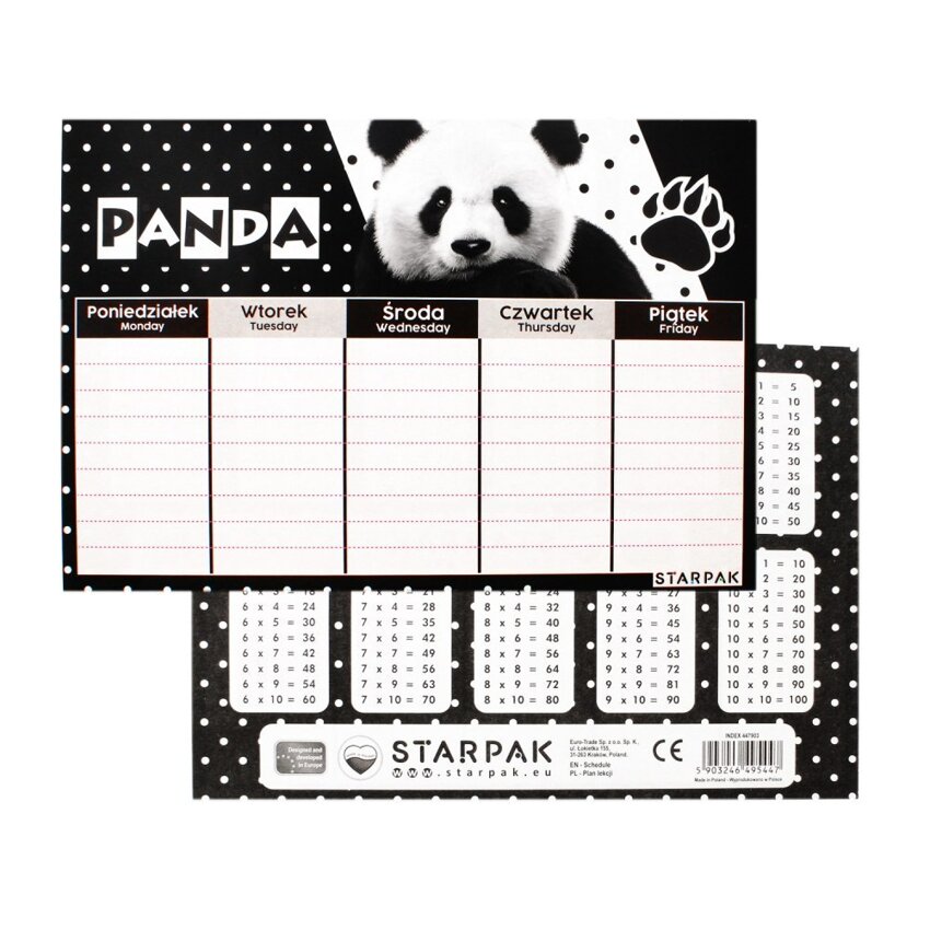 Plan Lekcji [447903] Panda mix /Starpak