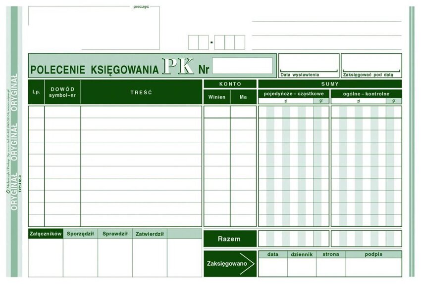 Polecenie Księgowania PK A5 Oryg.+1k Poziom 412-3 /MiP