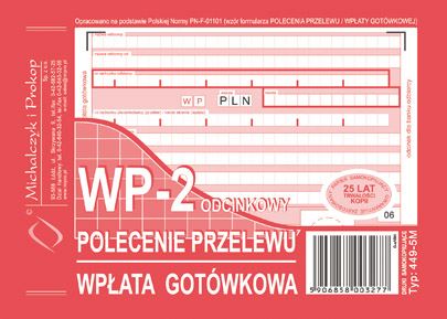 Polecenie Przel. Bank. A6 WP-2 (2-odc.) 449-5M /MiP