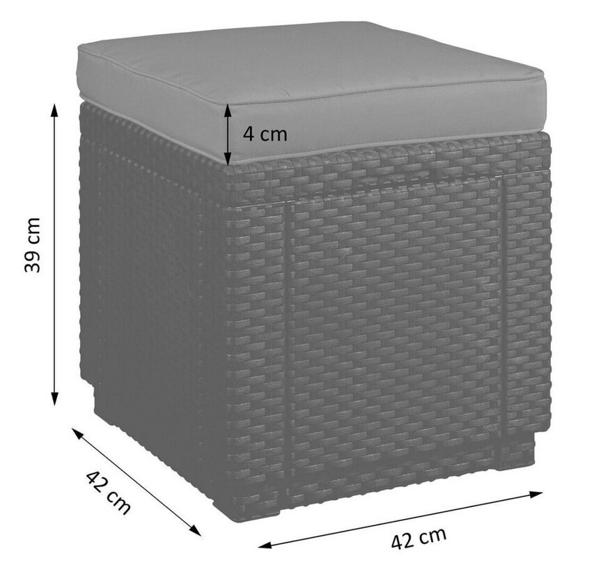 Pufa Schowek Cube z poduszką grafit / Keter