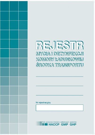 Rejestr Mycia i Dezynfekcji Komory Ładunkowej A5 H91-3 /MiP