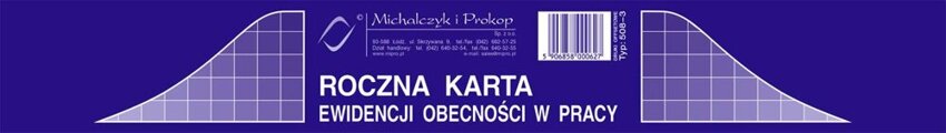 Roczna Karta Ewidencji Obecności A5 Offset 50szt. 508-3 /MiP