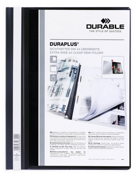 Skoroszyt Prezentacyjny A4+ Duraplus Czarny /Durable 257901