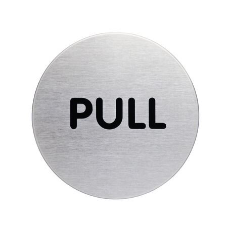 Tabliczka "Pull" 65mm Srebrna /Durable 490165