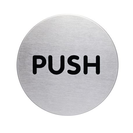 Tabliczka "Push" 65mm Srebrny /Durable 490065