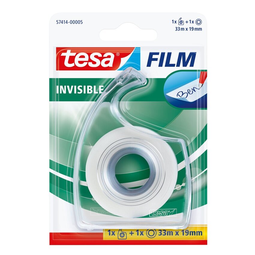 Taśma Biurowa Tesafilm Invisible 33M X19Mm + Dyspenser Easy Cut