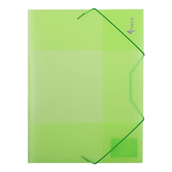 Teczka A4 PVC Na Gumkę Transparentna Zielona /Forpus