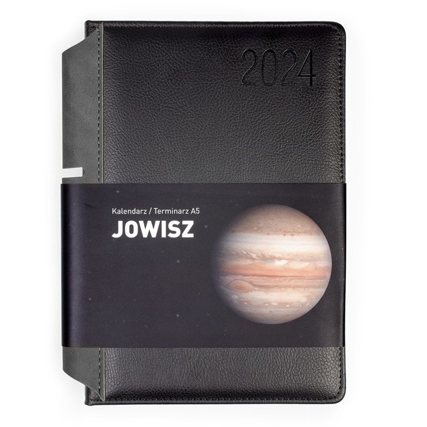 Terminarz O.Diary A5 Jowisz 2024 Czarno-Czarny / Opus