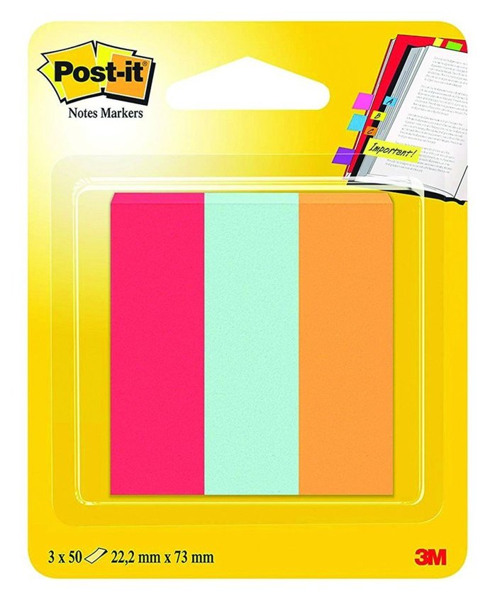 Zakładki Indeksujące Post-It (671-Pbo) Papier 222X73Mm 3X50 Kart. Mix Kolorów