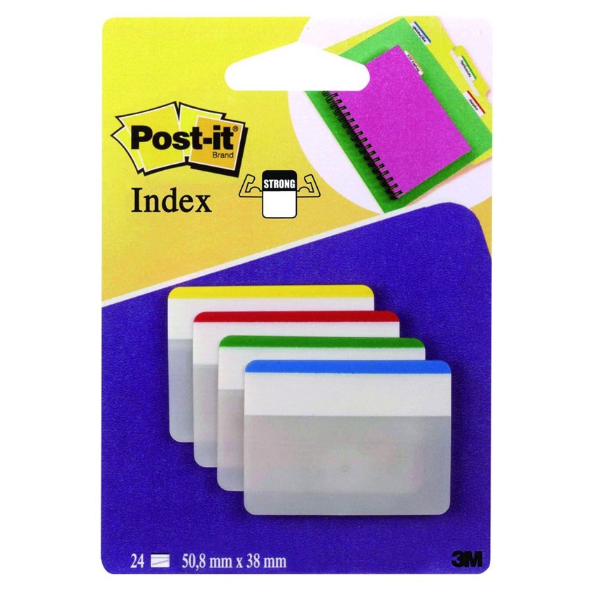 Zakładki Indeksujące Post-It Do Archiwizacji (686-F1) Pp Proste 508X38Mm 4X6 Kart. Mix Kolorów