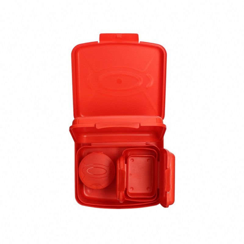 Zestaw 5 Pojemników Na Żywność Foodie Lunch Box Czerwony / Mintra