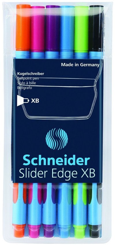 Zestaw Długopisów W Etui Schneider Slider Edge Xb 6 Szt. Miks Kolorów