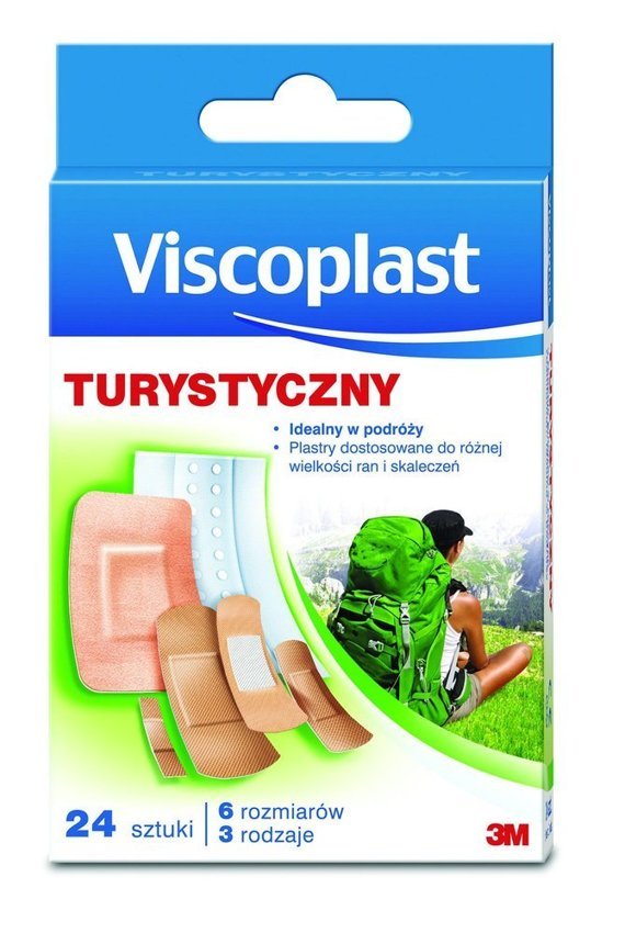Zestaw Plastrów Viscoplast Turystyczny 24Szt. Mix Kolorów
