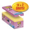 Bloczki Samoprzylepne Post-It Super Sticky (654-P16Sscy-Eu) 76X76Mm 16X90 Kart. Żółte 2 Bloczki Gratis
